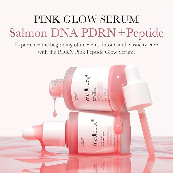 medicube PDRN Pink Peptide Serum, Pink glow serum, Peptide, Niacinamide, Hydrating & Moisturizing 30ml