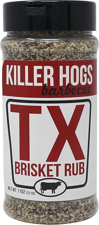 Killer Hogs BBQ TX Brisket Rub | Championship BBQ and Grill Seasoning for Texas Brisket | Great on Brisket, Ribs, Steaks, or Turkey | 16 oz