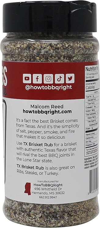 Killer Hogs BBQ TX Brisket Rub | Championship BBQ and Grill Seasoning for Texas Brisket | Great on Brisket, Ribs, Steaks, or Turkey | 16 oz