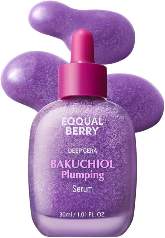EQQUALBERRY Bakuchiol Plumping Serum – Pore and Wrinkle Minimizer | Retinol Alternative for Sensitive Skin